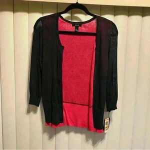 NWT Alfani two-tone vibrant colored cardigan size small